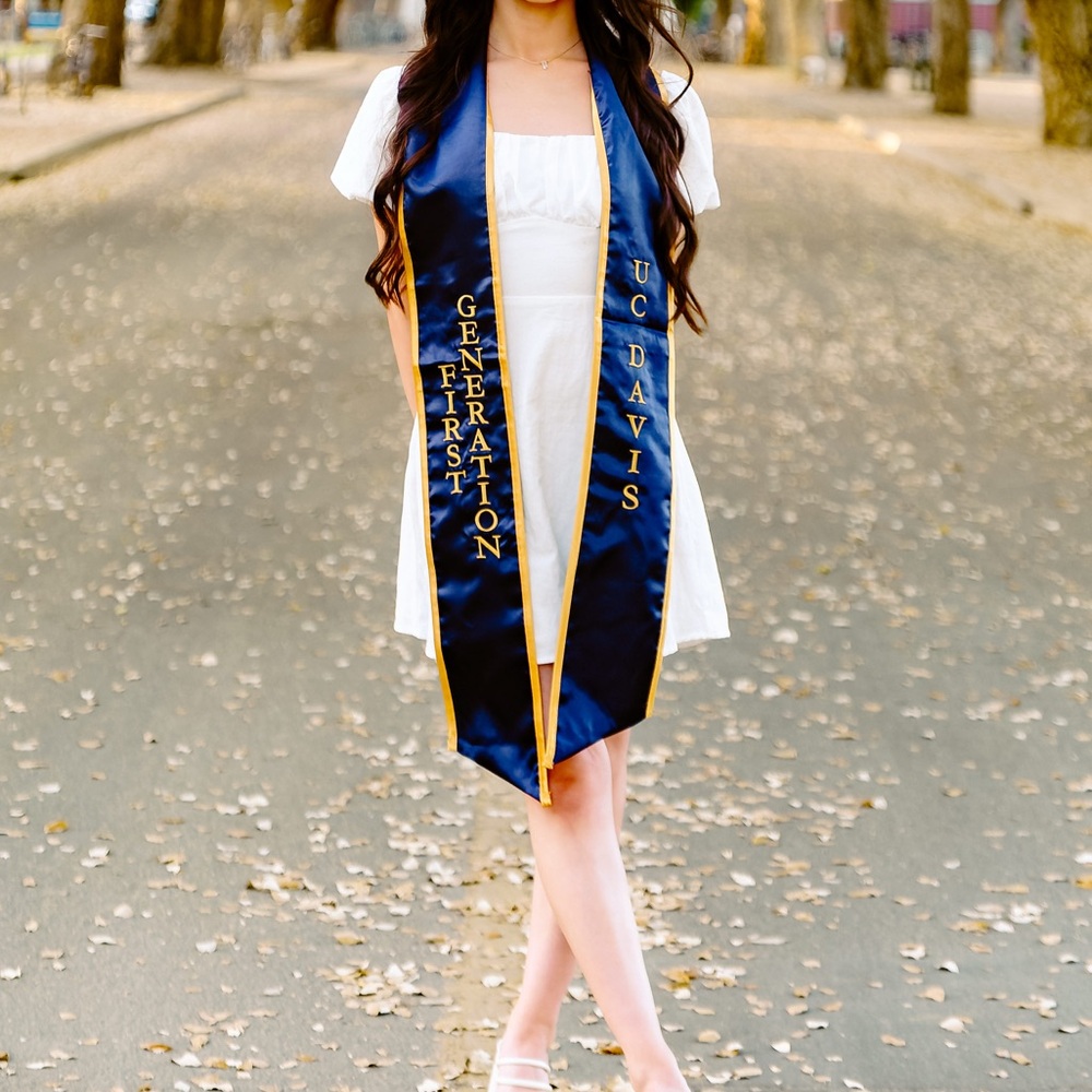 White graduation dress